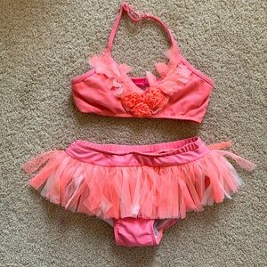 Isobella & Chloe Coral Bikini (size 6x)